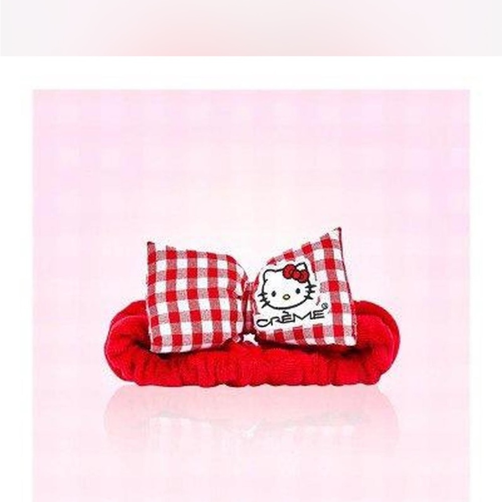 Red Checkered Bow Headband